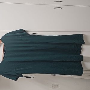 Talbots 16W Knee Length Hunter Green Shift Dress Workwear Professional Plus Size